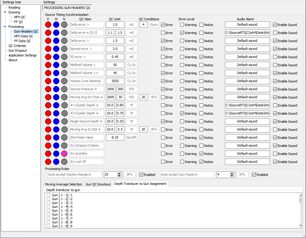 Main settings for the project in the Source RTQCx64.